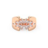 Wedding Band with 0.50 CT Marquise Cut Moissanite – Yellow, White, or Rose Gold