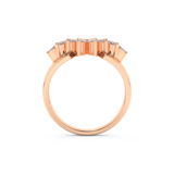 Wedding Band with 0.50 CT Marquise Cut Moissanite – Yellow, White, or Rose Gold
