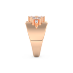 Wedding Band with 0.50 CT Marquise Cut Moissanite – Yellow, White, or Rose Gold
