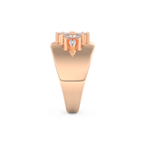 Wedding Band with 0.50 CT Marquise Cut Moissanite – Yellow, White, or Rose Gold