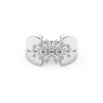 Wedding Band with 0.50 CT Marquise Cut Moissanite – Yellow, White, or Rose Gold