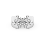Wedding Band with 0.50 CT Marquise Cut Moissanite – Yellow, White, or Rose Gold