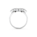 Wedding Band with 0.50 CT Marquise Cut Moissanite – Yellow, White, or Rose Gold