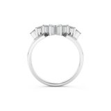 Wedding Band with 0.50 CT Marquise Cut Moissanite – Yellow, White, or Rose Gold