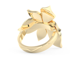 Elongated Round Cut 1.01 Carat Moissanite Ring – Cluster Setting in Gold