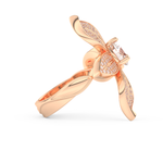 Elongated Round Cut 1.01 Carat Moissanite Ring – Cluster Setting in Gold