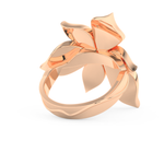 Elongated Round Cut 1.01 Carat Moissanite Ring – Cluster Setting in Gold