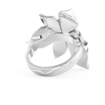 Elongated Round Cut 1.01 Carat Moissanite Ring – Cluster Setting in Gold