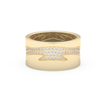 Full Eternity Wedding Band with 0.55 CT Round Cut Moissanite – Yellow, White, or Rose Gold