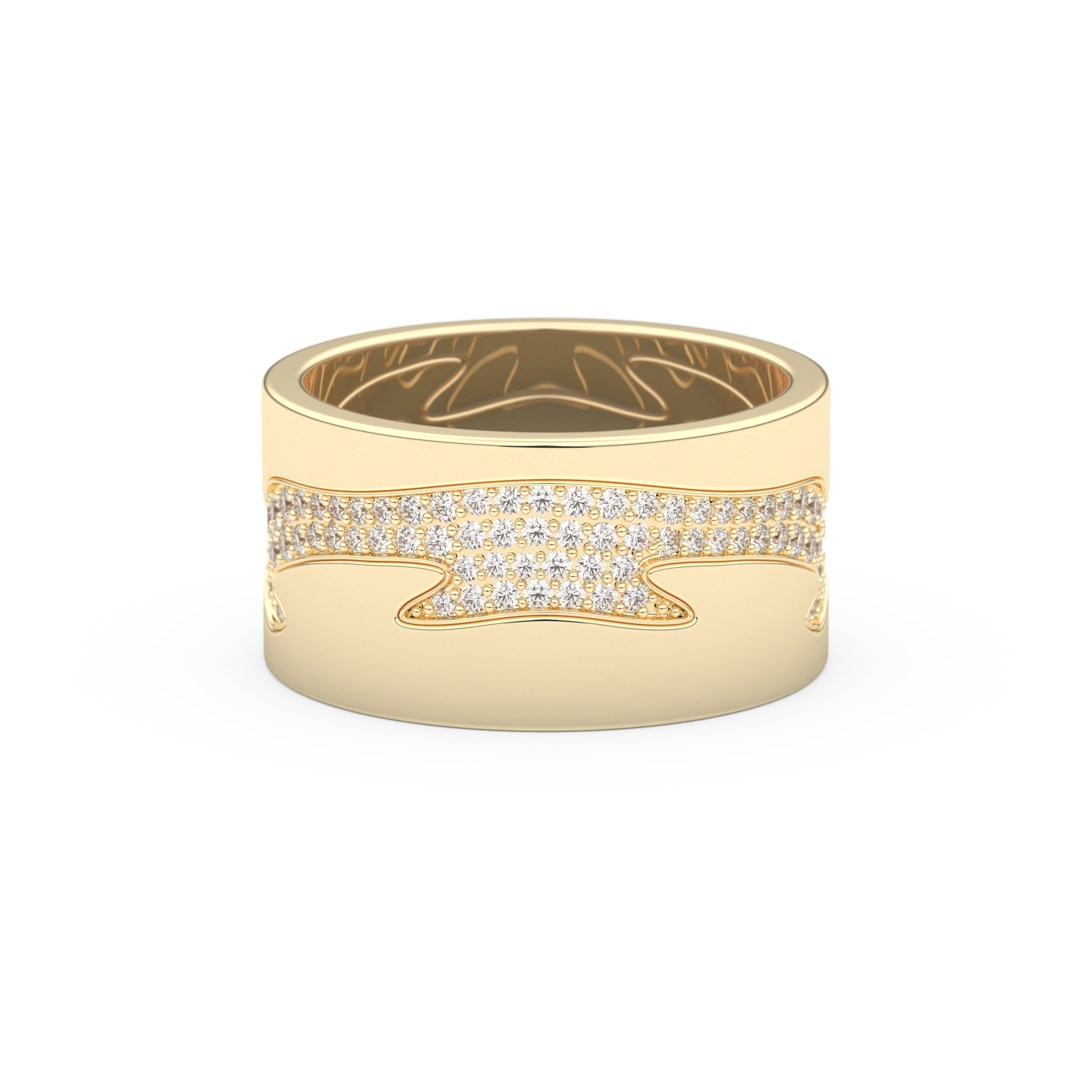 Full Eternity Wedding Band with 0.55 CT Round Cut Moissanite – Yellow, White, or Rose Gold