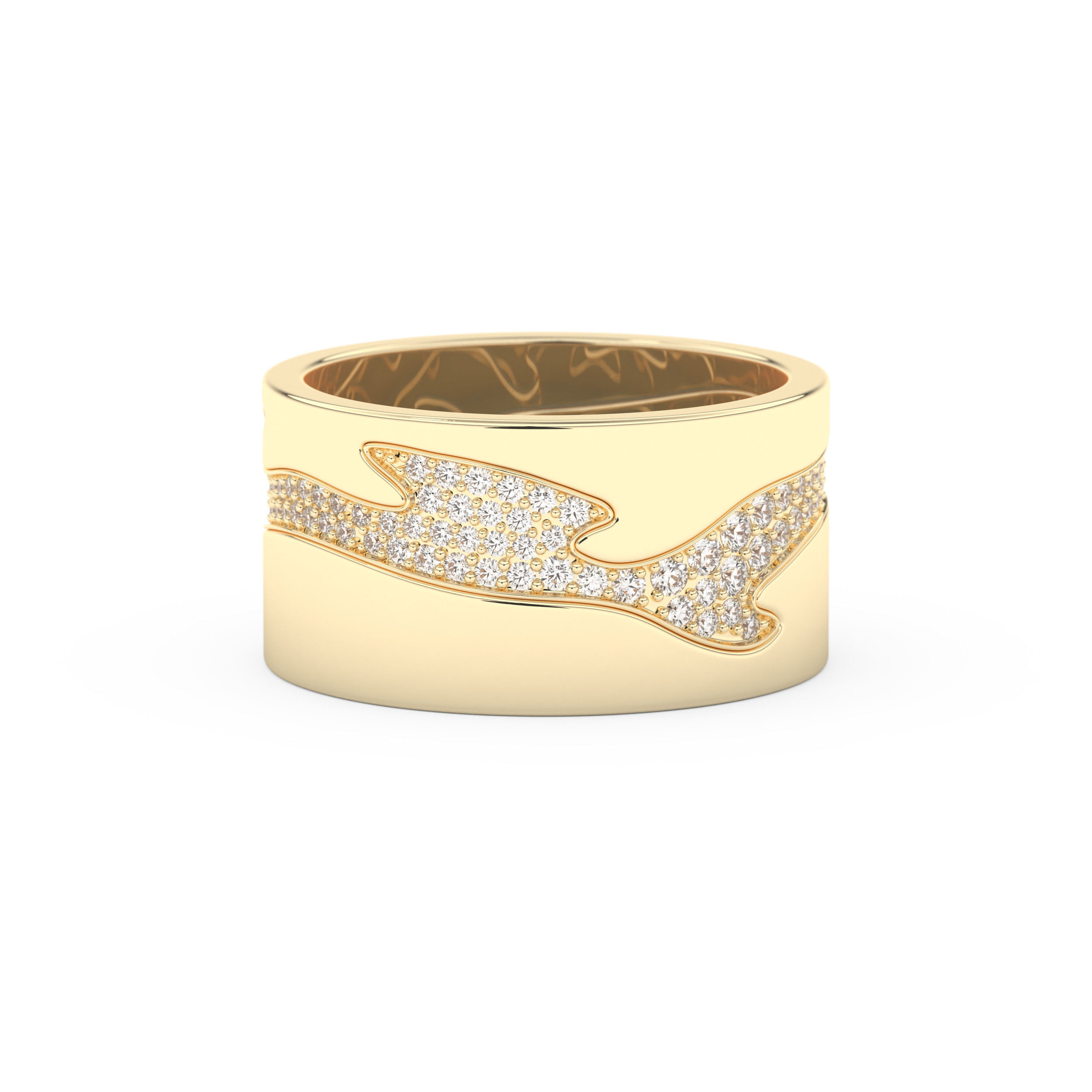 Full Eternity Wedding Band with 0.55 CT Round Cut Moissanite – Yellow, White, or Rose Gold