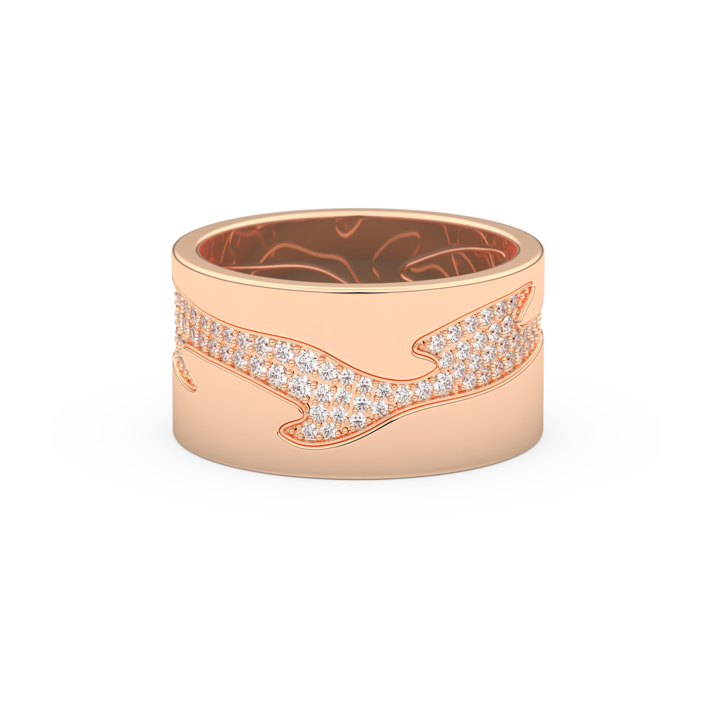 Full Eternity Wedding Band with 0.55 CT Round Cut Moissanite – Yellow, White, or Rose Gold