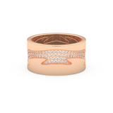 Full Eternity Wedding Band with 0.55 CT Round Cut Moissanite – Yellow, White, or Rose Gold