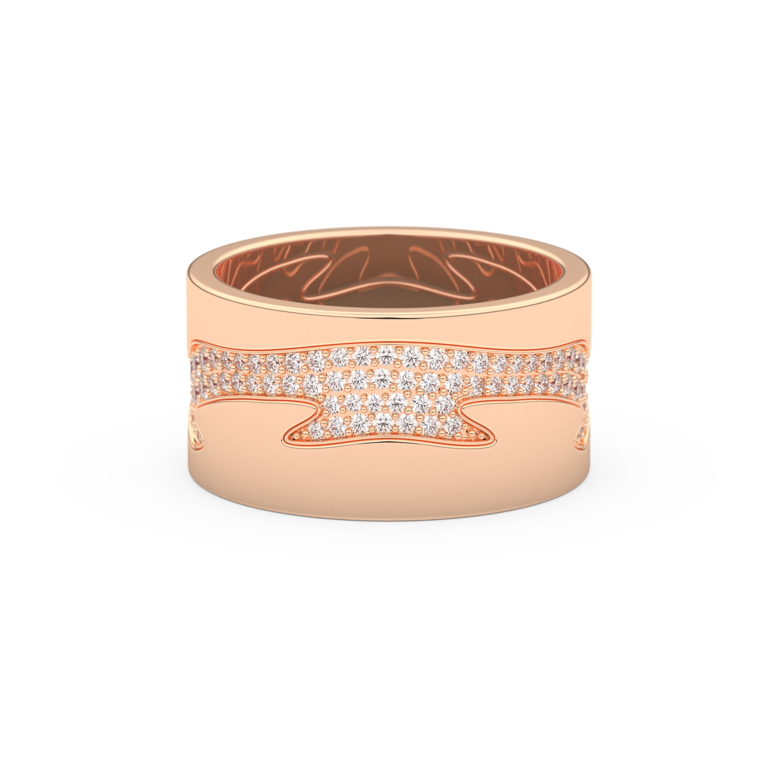 Full Eternity Wedding Band with 0.55 CT Round Cut Moissanite – Yellow, White, or Rose Gold