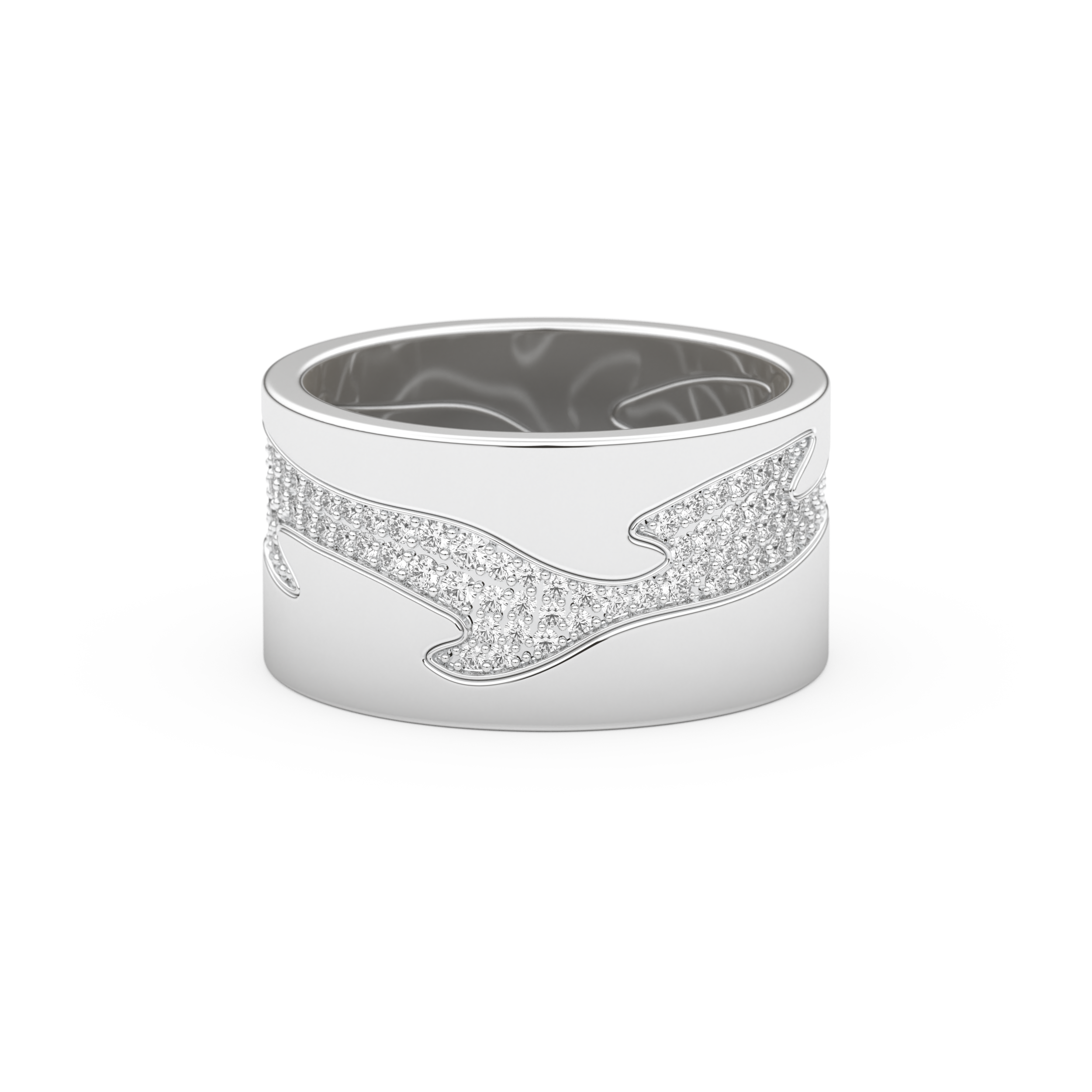 Full Eternity Wedding Band with 0.55 CT Round Cut Moissanite – Yellow, White, or Rose Gold