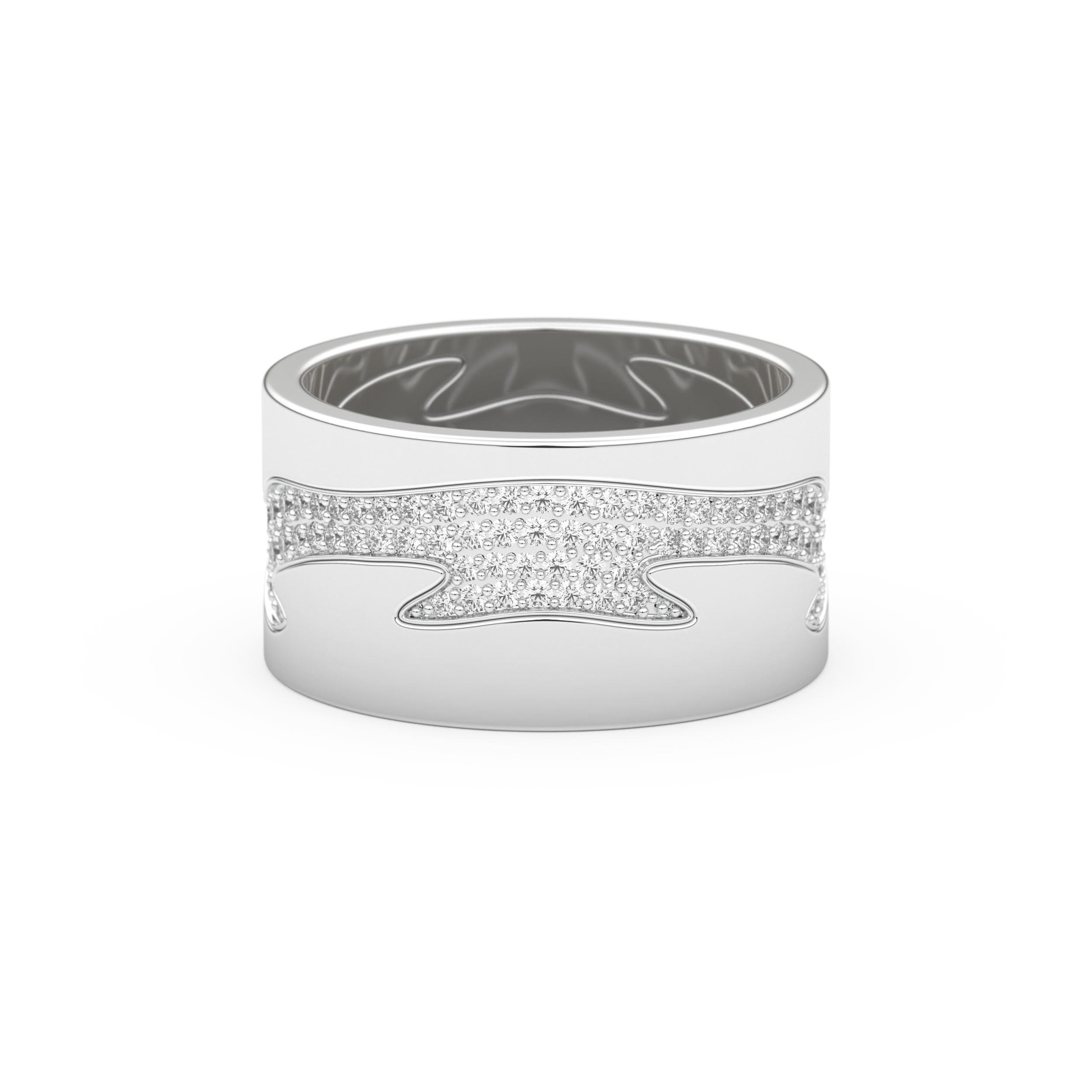 Full Eternity Wedding Band with 0.55 CT Round Cut Moissanite – Yellow, White, or Rose Gold