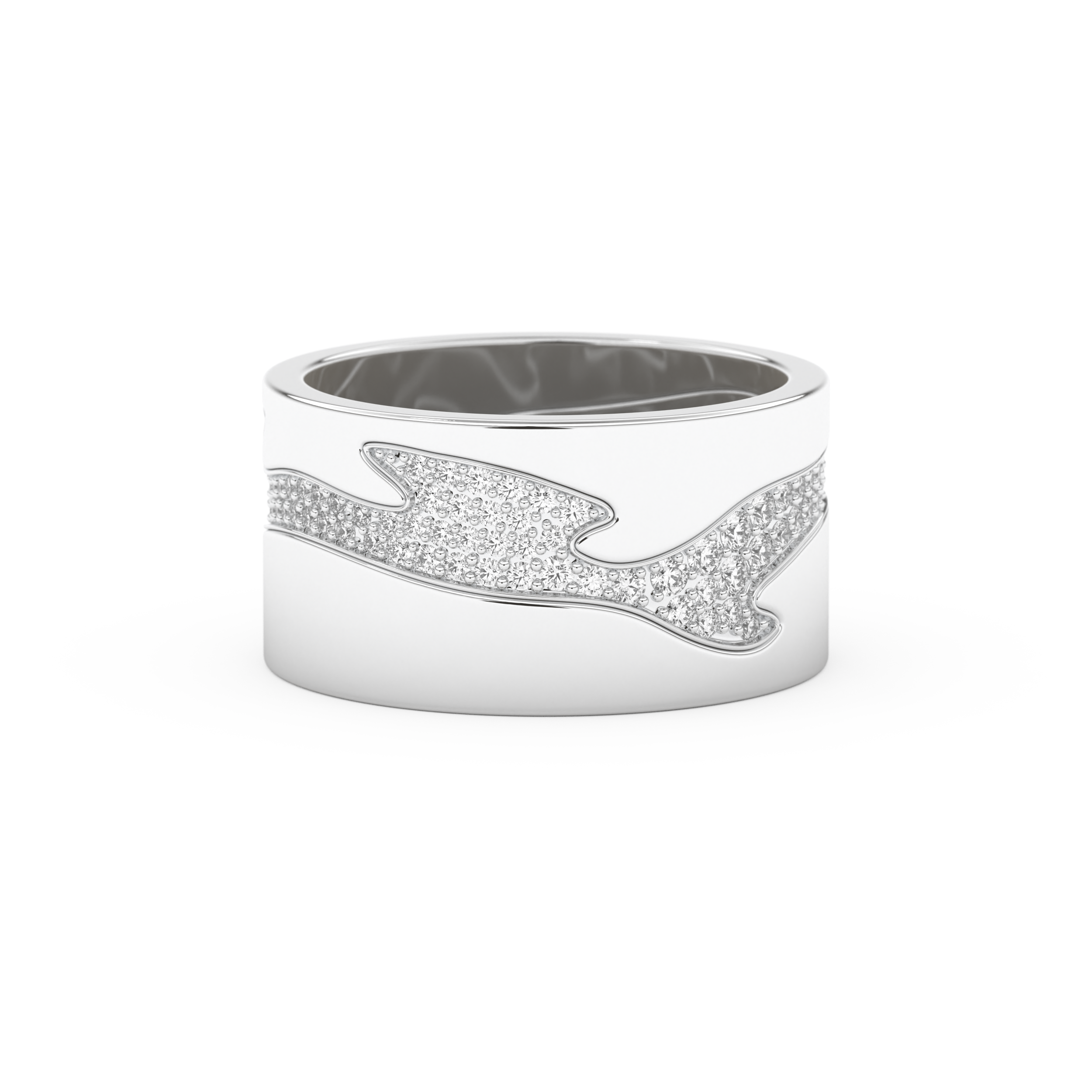 Full Eternity Wedding Band with 0.55 CT Round Cut Moissanite – Yellow, White, or Rose Gold