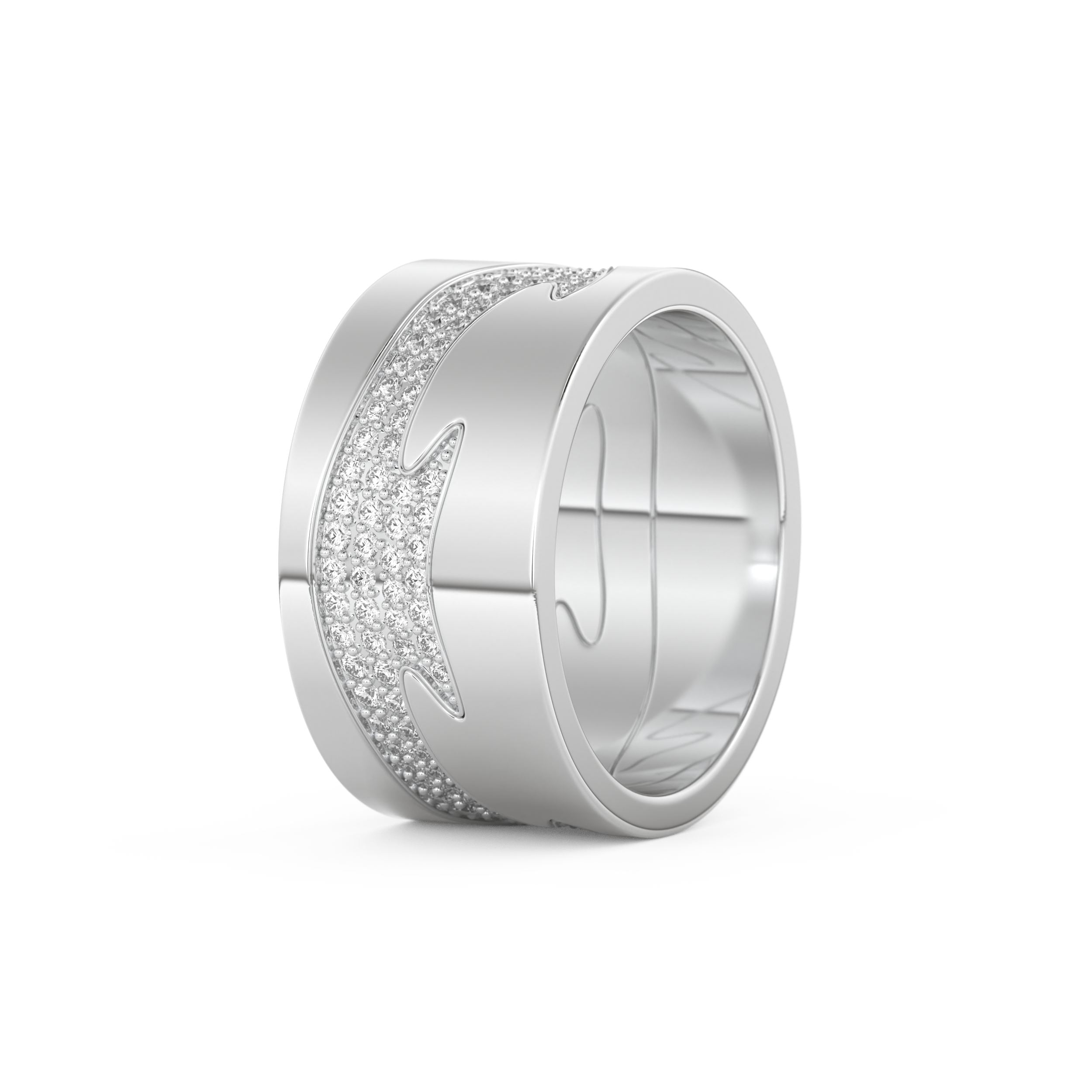 Full Eternity Wedding Band with 0.55 CT Round Cut Moissanite – Yellow, White, or Rose Gold