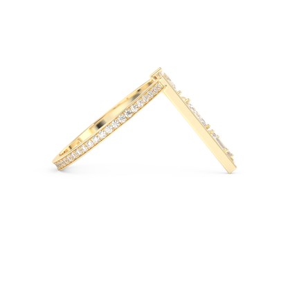 Full Eternity Wedding Band with 0.569 CT Pear, Round, Emerald & Marquise Cut Moissanite – Yellow, White, or Rose Gold