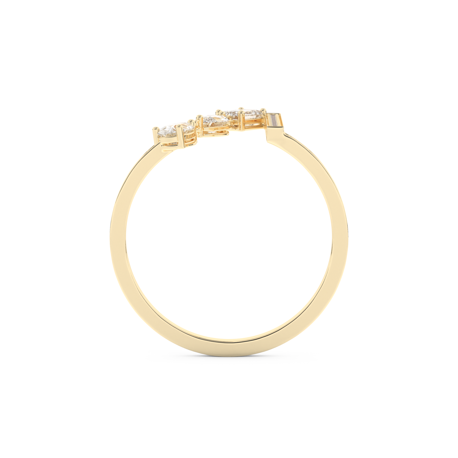 Full Eternity Wedding Band with 0.569 CT Pear, Round, Emerald & Marquise Cut Moissanite – Yellow, White, or Rose Gold