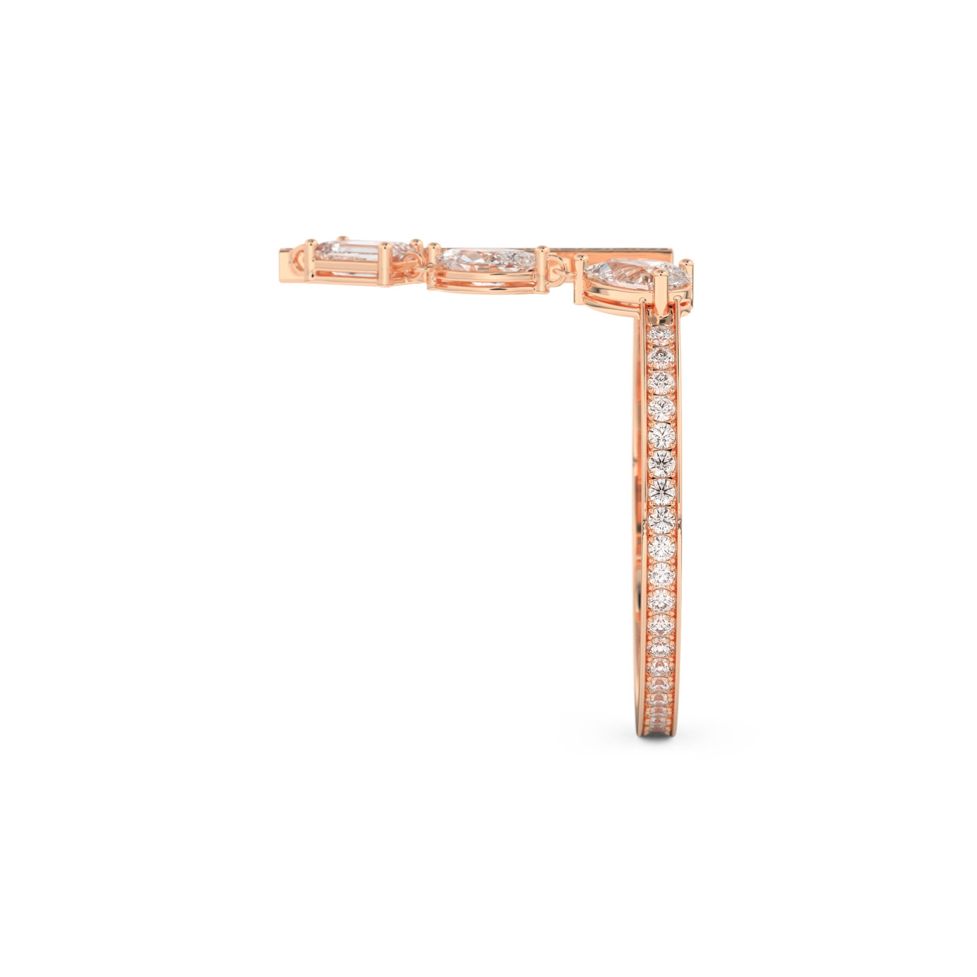Full Eternity Wedding Band with 0.569 CT Pear, Round, Emerald & Marquise Cut Moissanite – Yellow, White, or Rose Gold