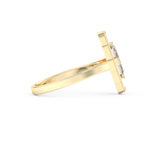 Elongated Emerald Cut 1.34 Carat Moissanite Ring – Halo Setting in Gold