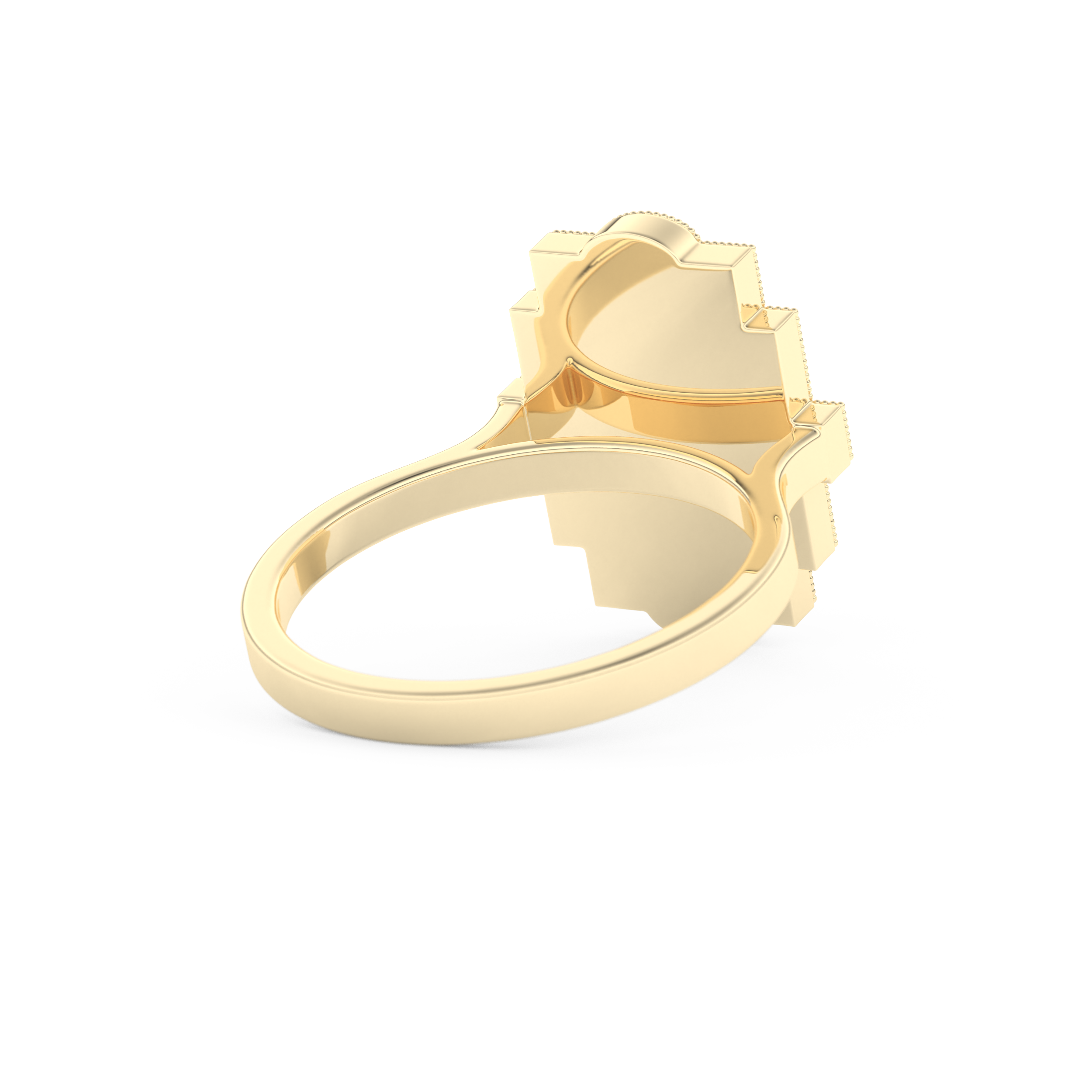 Elongated Emerald Cut 1.34 Carat Moissanite Ring – Halo Setting in Gold