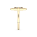 Elongated Emerald Cut 1.34 Carat Moissanite Ring – Halo Setting in Gold