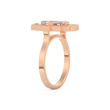 Elongated Emerald Cut 1.34 Carat Moissanite Ring – Halo Setting in Gold