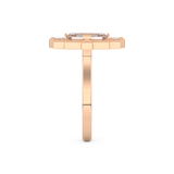 Elongated Emerald Cut 1.34 Carat Moissanite Ring – Halo Setting in Gold
