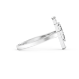 Elongated Emerald Cut 1.34 Carat Moissanite Ring – Halo Setting in Gold