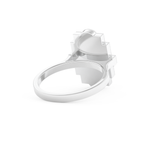 Elongated Emerald Cut 1.34 Carat Moissanite Ring – Halo Setting in Gold