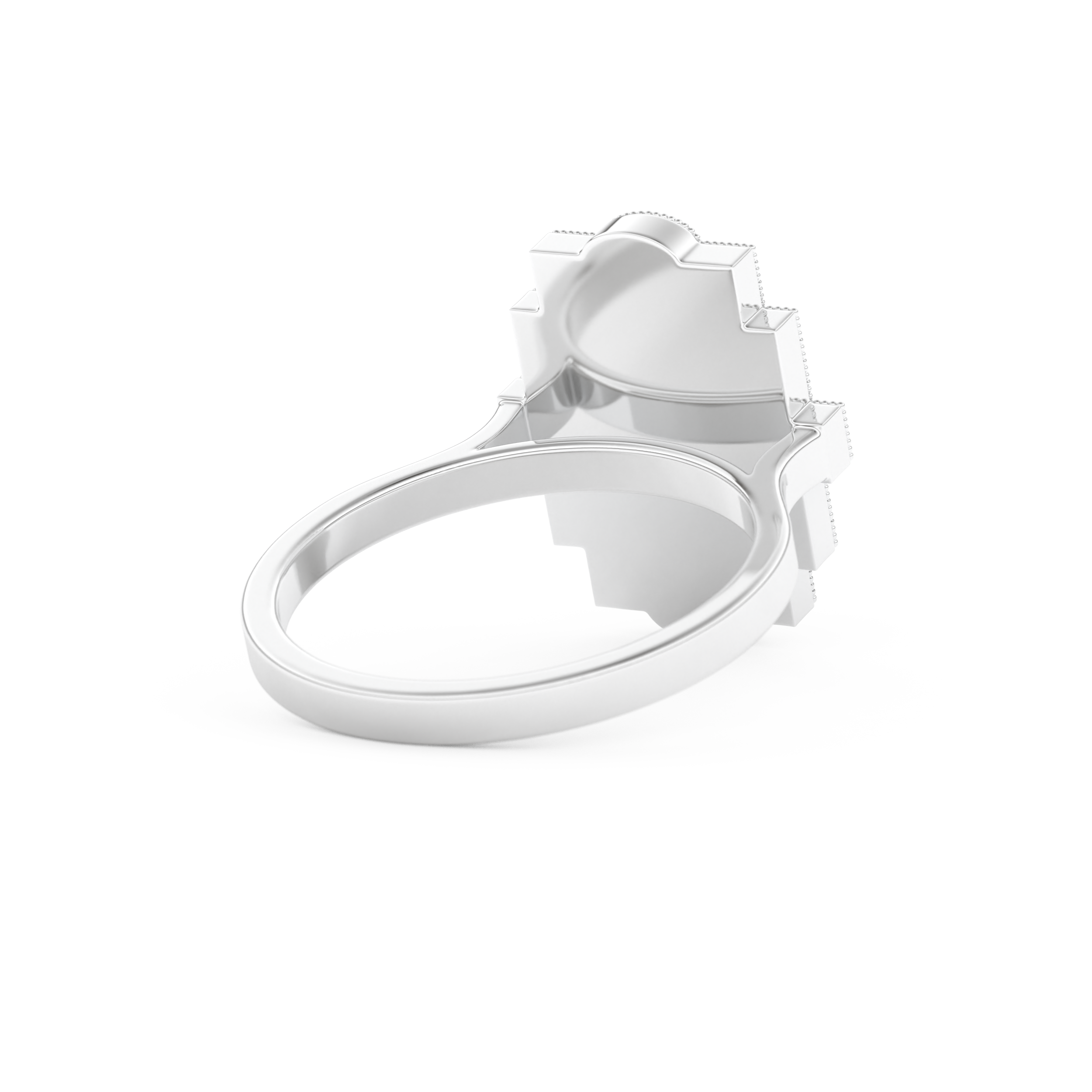 Elongated Emerald Cut 1.34 Carat Moissanite Ring – Halo Setting in Gold