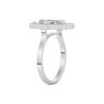 Elongated Emerald Cut 1.34 Carat Moissanite Ring – Halo Setting in Gold