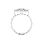 Elongated Emerald Cut 1.34 Carat Moissanite Ring – Halo Setting in Gold