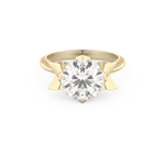 Elongated Round Cut 3.0 Carat Moissanite Ring – Hidden Halo & Pave Setting in Gold