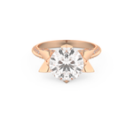 Elongated Round Cut 3.0 Carat Moissanite Ring – Hidden Halo & Pave Setting in Gold