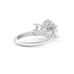 Elongated Round Cut 3.0 Carat Moissanite Ring – Hidden Halo & Pave Setting in Gold