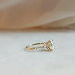 Oval Pave Lab Grown Diamond Engagement Ring