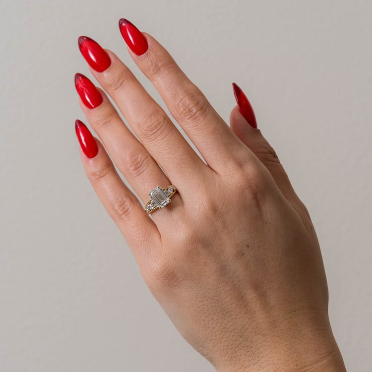 2 CT Round Halo & Pave Lab Grown Diamond Engagement Ring
