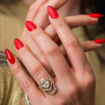2 CT Round Halo & Pave Lab Grown Diamond Engagement Ring