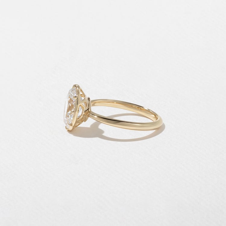 2 CT Round Halo & Pave Lab Grown Diamond Engagement Ring
