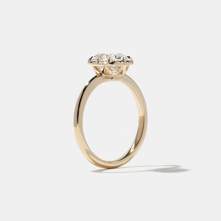 2 CT Round Halo & Pave Lab Grown Diamond Engagement Ring