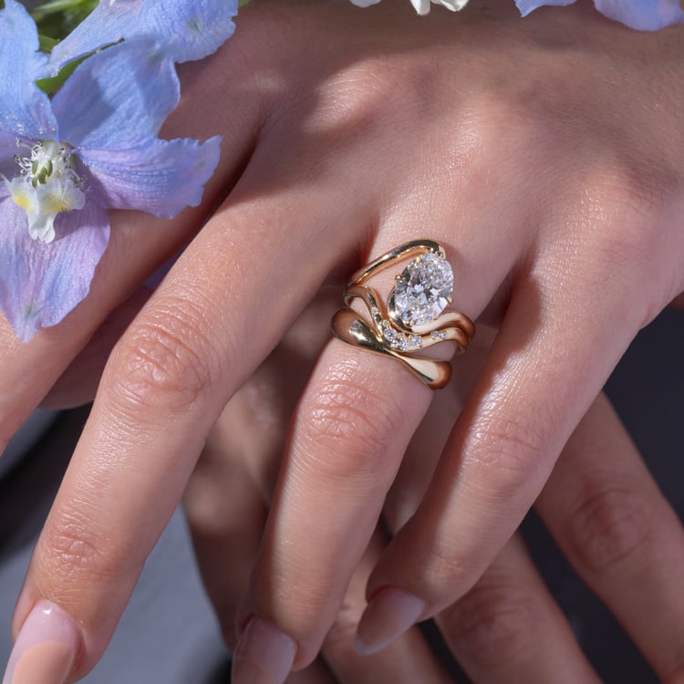 2 CT Round Halo & Pave Lab Grown Diamond Engagement Ring