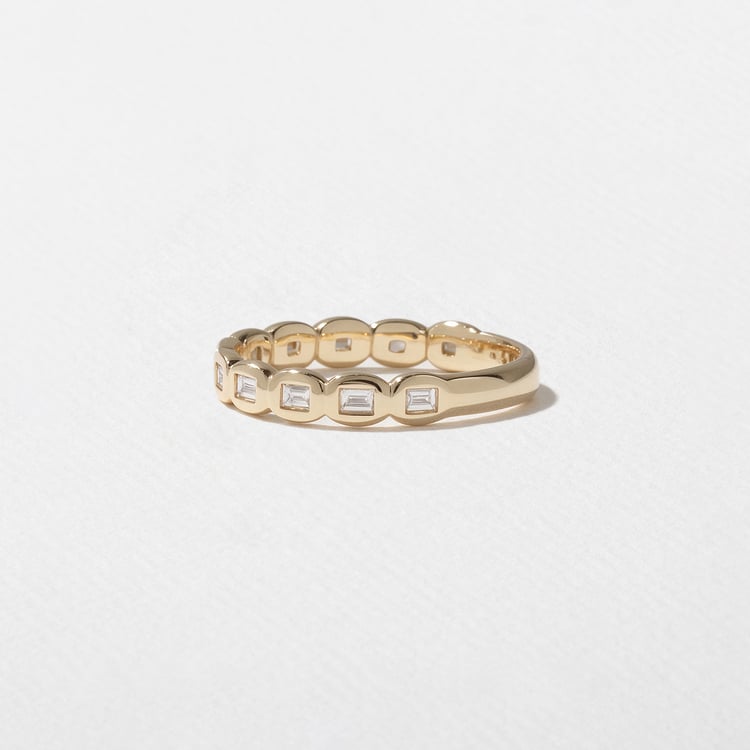 0.3 TCW Round Half Eternity Lab Grown Diamond Wedding Band