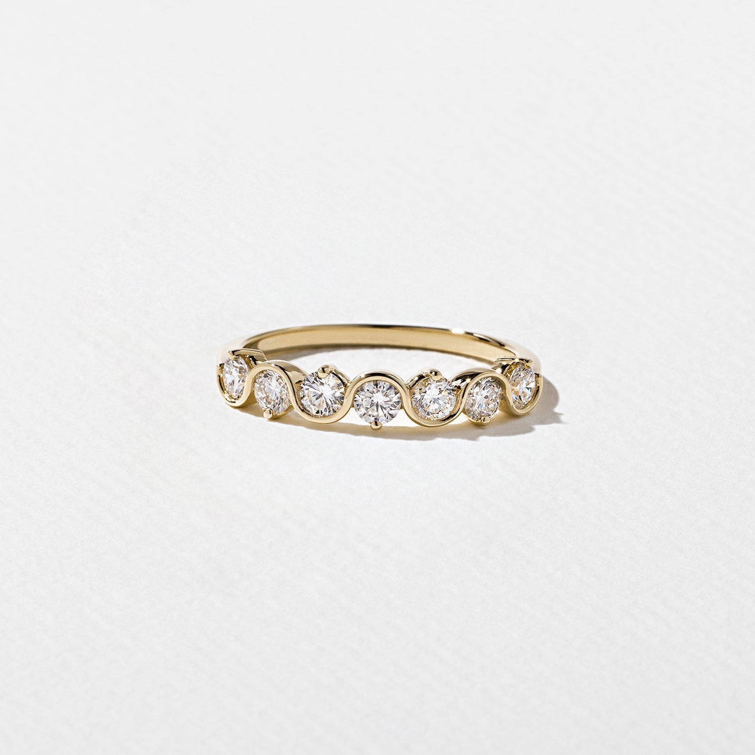 0.3 TCW Round Half Eternity Lab Grown Diamond Wedding Band