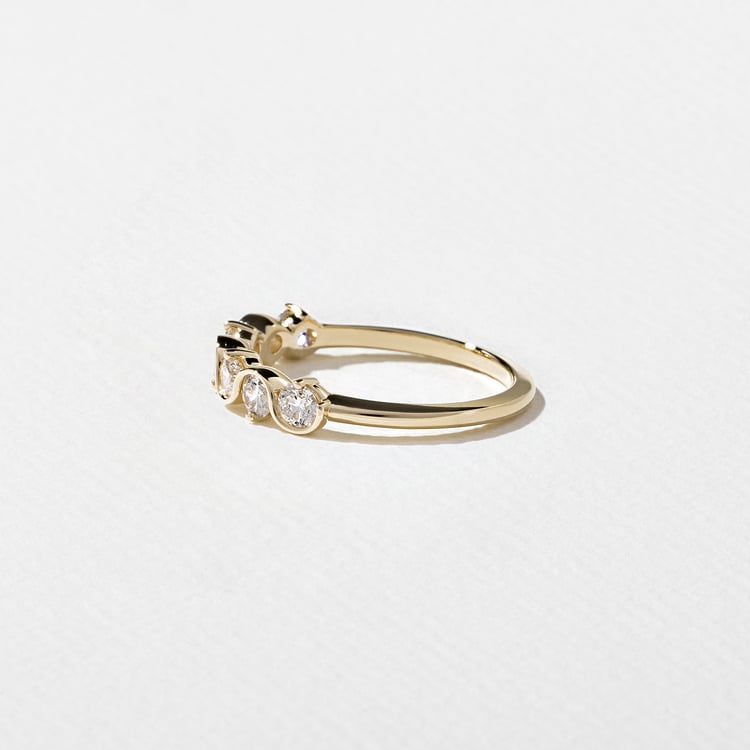 0.3 TCW Round Half Eternity Lab Grown Diamond Wedding Band