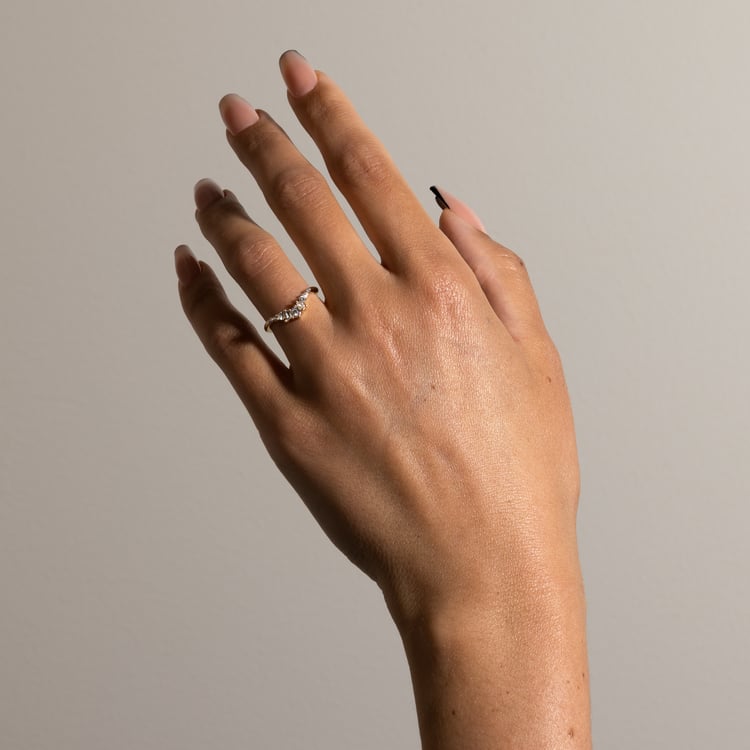 0.3 TCW Round Half Eternity Lab Grown Diamond Wedding Band