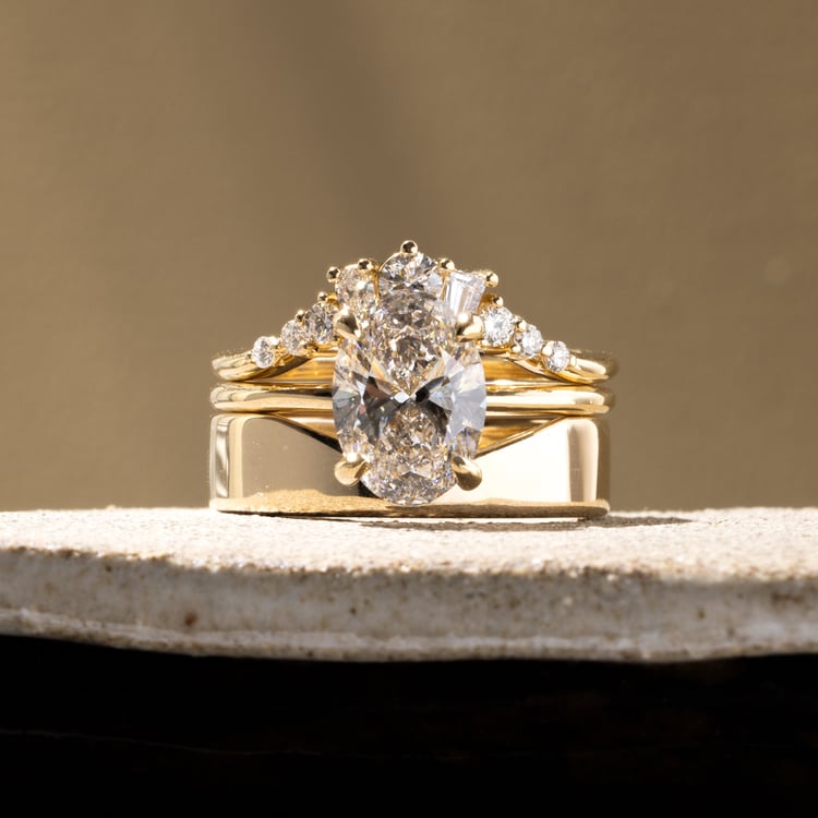 0.3 TCW Round Half Eternity Lab Grown Diamond Wedding Band