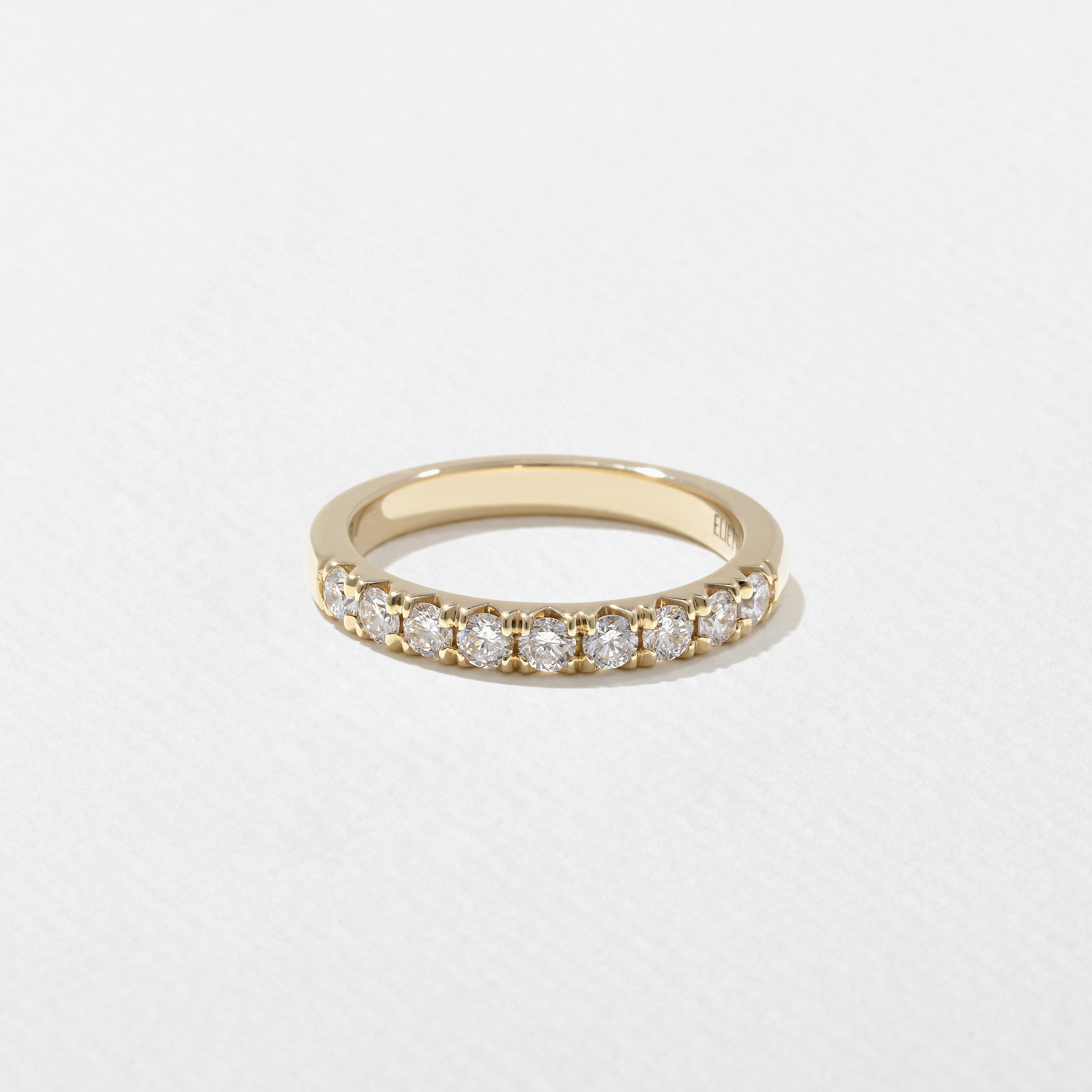 0.3 TCW Round Half Eternity Lab Grown Diamond Wedding Band